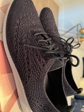Cole Haan Knit Slip-On Sneakers in Navy with Light Gray Soles